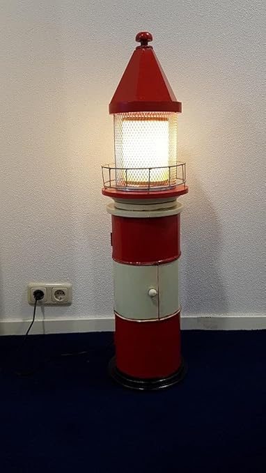 Retro Vintage Wandschrank/CD-DVD Schrank"Leuchtturm" mit Beleuchtung