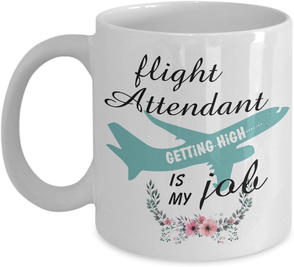 Feddiy Funny Coffee Mug Personalized Mugs 11 Ounces Print Mug Friend Birthday family Gift-Flight Attendant Mug