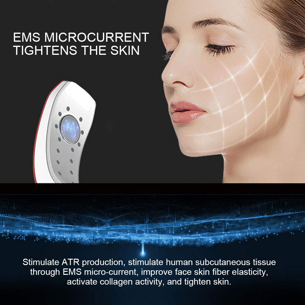 Electric V-Face Shaping Massager, V Face Machine Electric V Face Machine Face Lifting Machine Face Firming Machine EMS V Face Machine Face-Lifting & Double Chin Removal: Beauty