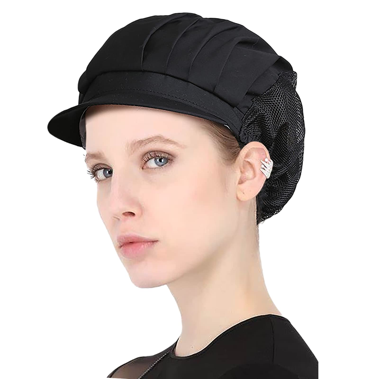 4 or 8 Pack Chef Hat Kitchen Cooking Chef Cap Adjustable Food Service Hair Nets Reusable Washable Mesh Bouffant Beanie