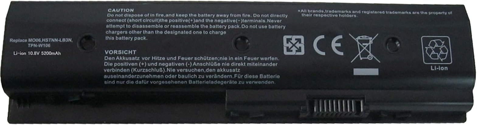 PowerSmart 11.1V 4.4Ah 49Wh Replacement 6 Cell Battery for HP Envy m6-1105dx, m6-1115tx, m6-1116tx, m6-1117tx, m6-1125dx