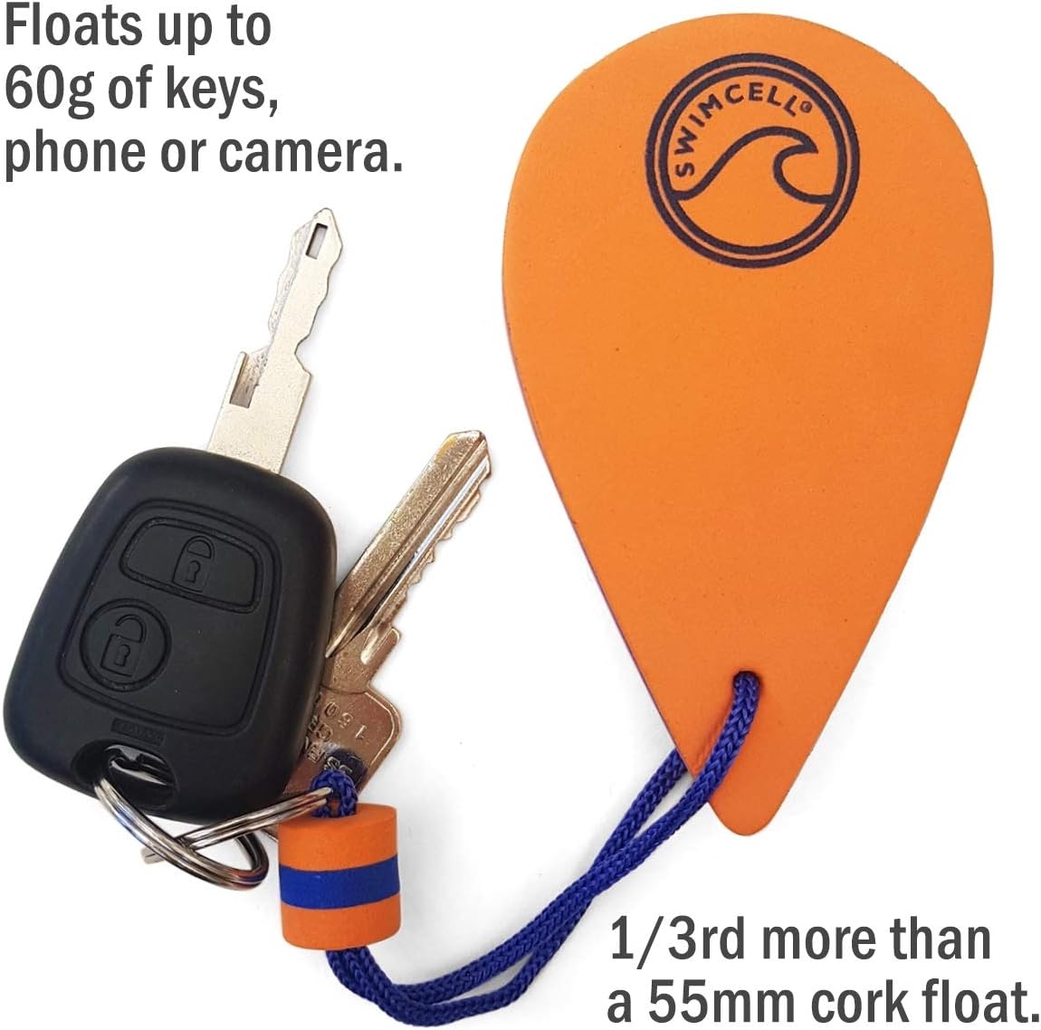 SwimCell Key Float Floating Keyring for Boat Keys. Floats 60gm - 3 X More Than A Marine Cork buoy! Nautical Keychain Sailing Gift - Image 5