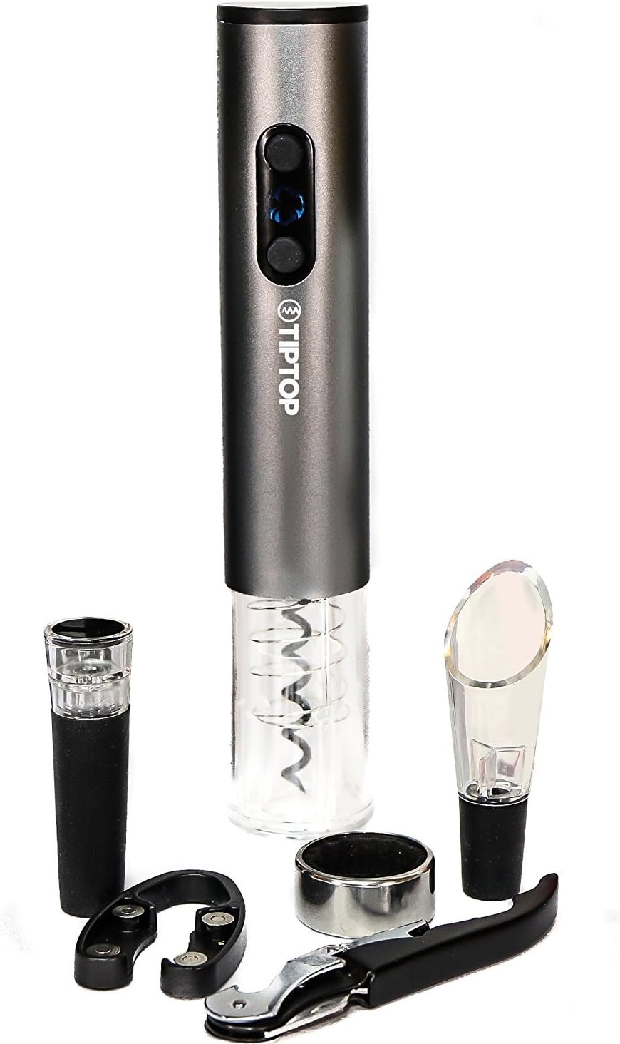 Tip Top Supplies Electric Wine Bottle Opener with Accessories (6 Items)