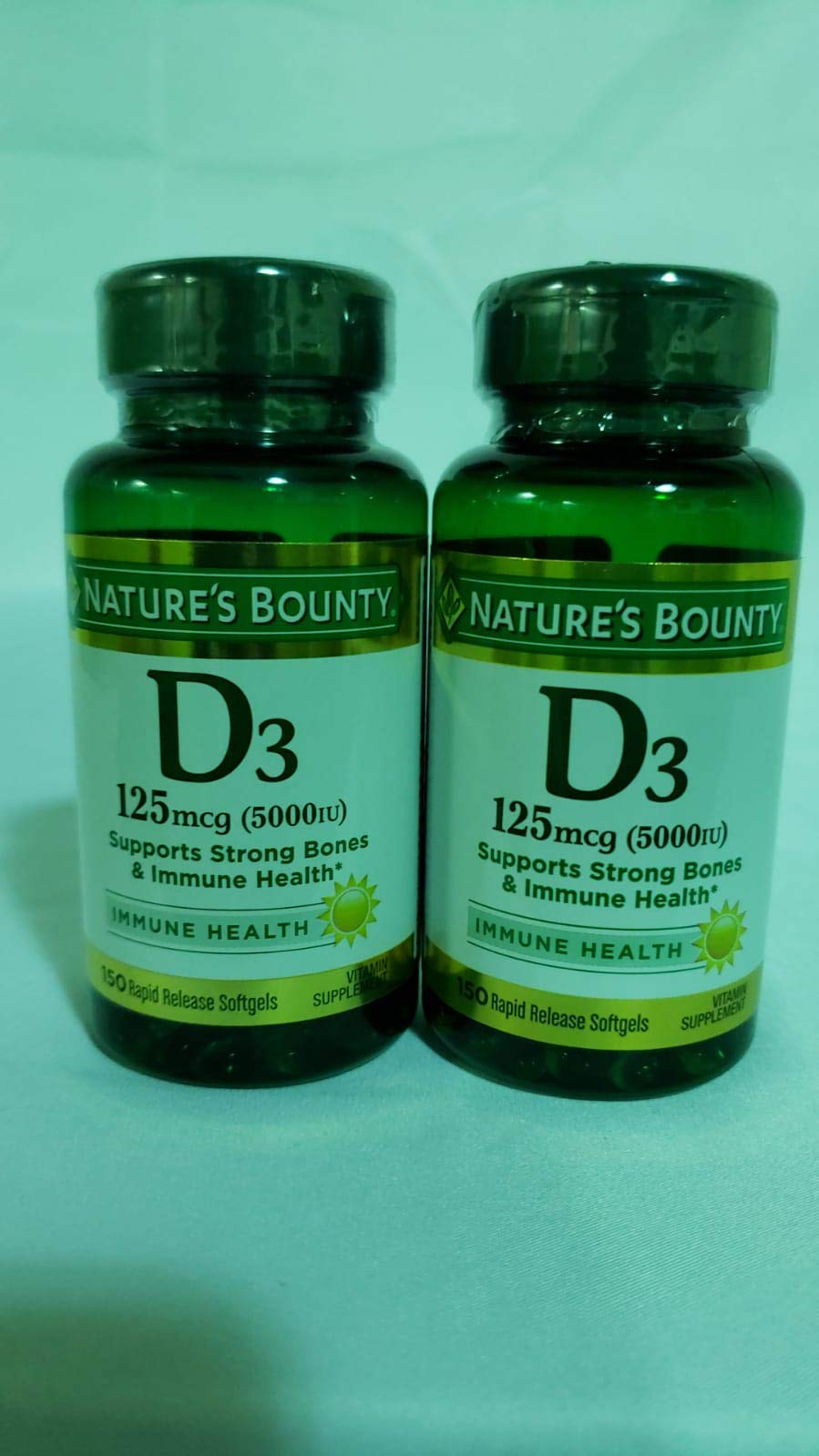 Nature's Bounty Vitamin D3 5000 IU, 300 Softgels