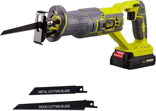 Dewinner Scie Sabre A Batterie 20v Scie Egoine Electrique Sans Fil Vitesses Reglables 0 3000rpm 2 Lames De Scie 1 2ah Batteries 1h Chargeur Rapide Ideal Pour La Coupe Du Bois Et Du Metal Amazon Fr Bricolage