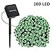 SOLMORE Solar Powered LED String Light, Ambiance Lighting, 17M 100 LED Starry Solar Fairy String Lights for Outdoor, Gardens, Homes, Christmas Party Holiday Landscape Decor Green