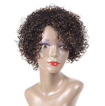 Amazon Com Hua Human Hair Wigs For Black Women 8inch Short Curly