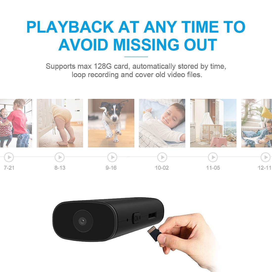 Mini Hidden Cameras PNZEO W3 Spy Cam Portable Wireless WiFi Remote View