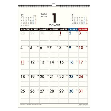 Amazon アクティブコーポレーション カレンダー 2016年 壁掛け 月曜 Amazon アクティブコーポレーション カレンダー 2016年 壁掛け 月曜