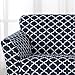 Home Fashion Designs Printed Twill Arm Chair Slipcover. One Piece Stretch Chair Cover. Strapless Arm Chair Cover for Living Room. Brenna Collection Slipcover. (Chair, Navy)