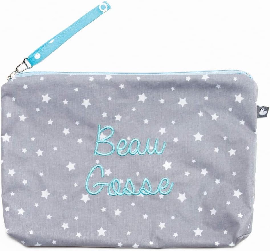 Baby Trousse Plastifiee Beau Gosse Gris Etoiles Turquoise Amazon Co Uk Baby