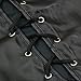 KILLREAL Men's Lace Up Faux Leather PVC Jockstrap Underwear Sexy Boxer Briefs Black X-Large