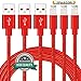 Youer Lightning Cable 3Pack 10FT Nylon Braided Certified iPhone Cable USB Cord Charging Charger for Apple iPhone X, 8, 7, 7 Plus, 6, 6s, 6+, 5, 5c, 5s, SE, iPad, iPod Nano, iPod Touch (Red)