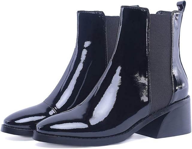 womens patent black boots