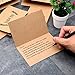 Ohuhu 36 Pack Brown Kraft Paper Thank You Cards Thank U Greeting Card W/ 36 Kraft Paper Envelopes for Wedding