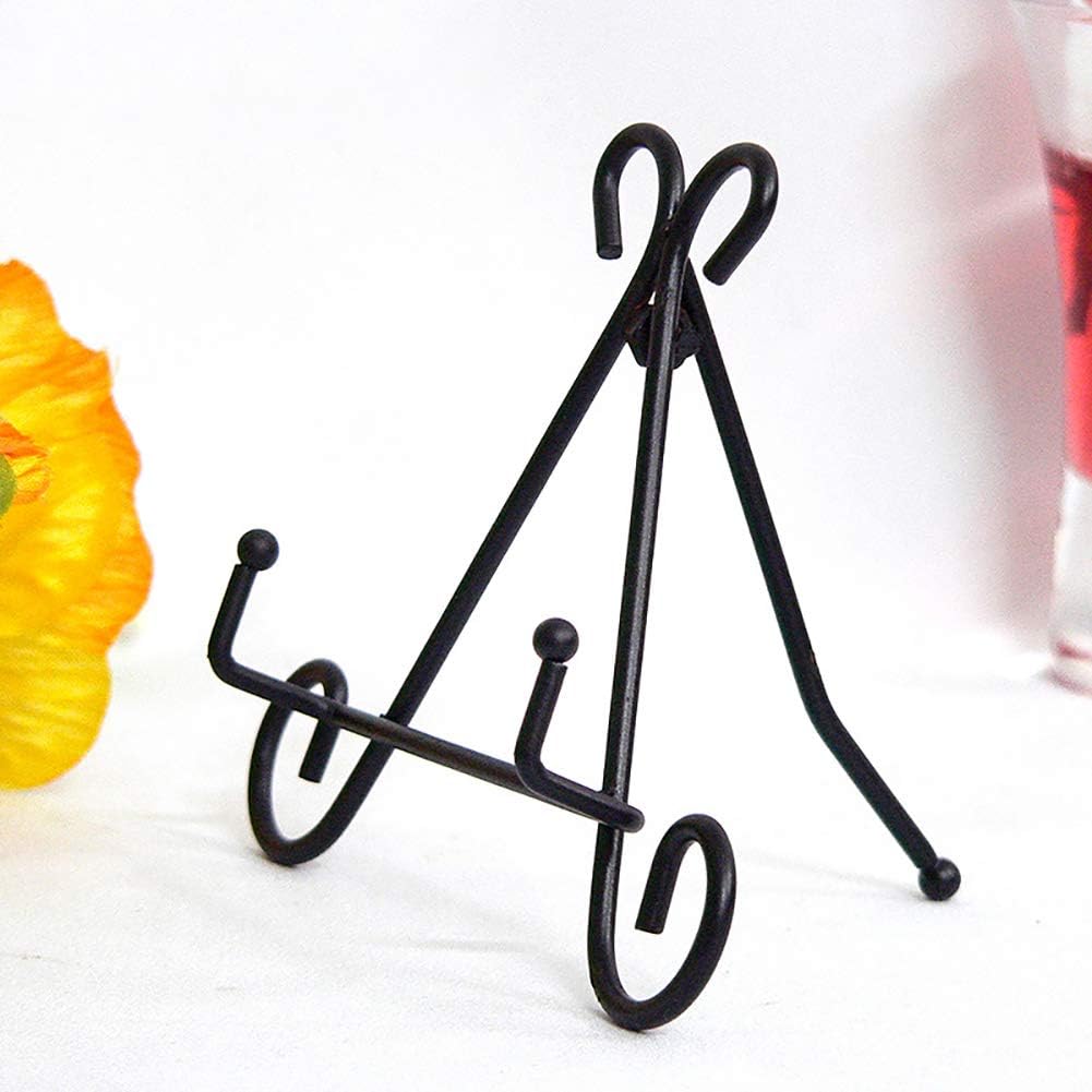 ChezMax Home Accents Black Garden Stone Easel Iron Stone Stand Decorative Display Stand: Home & Kitchen