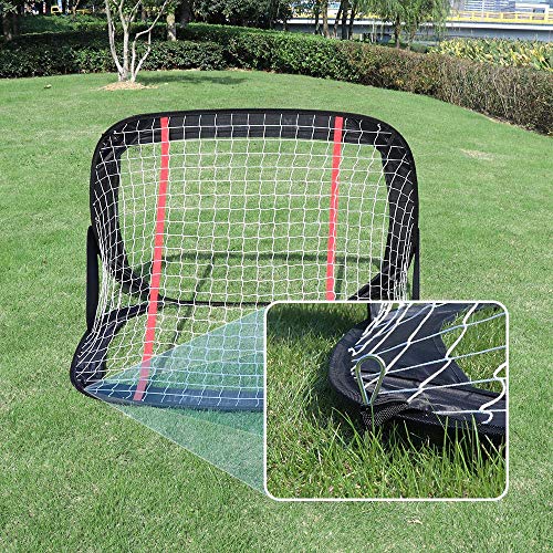 WisHome 47.3"Foldable Children Pop-Up Play Goal for Outdoors Portable Square Soccer Goal with Carrying Bag Practice Training Sports Gift Idea for Kids(L04) - Thumbnail 4