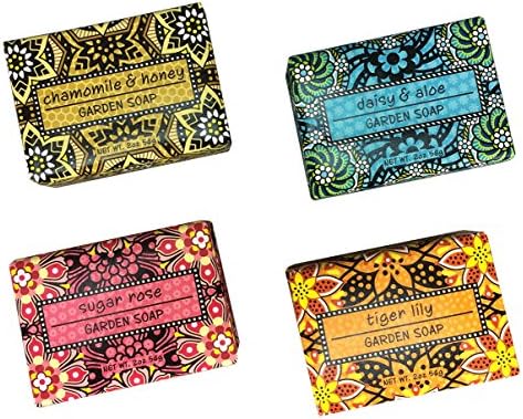Shea Butter Soap Sampler - Set of 4 Assorted Scents (Exfoliating Bundle 2)