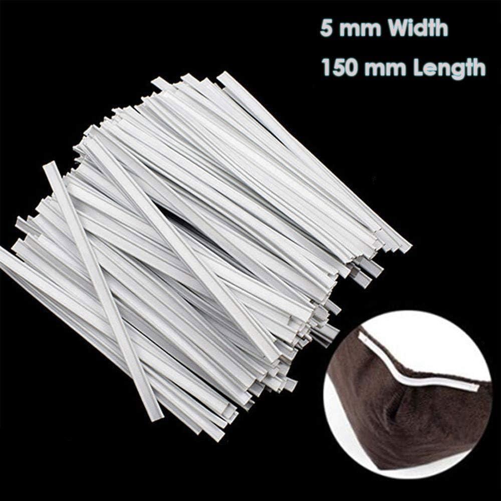150mm Length/ 5mm Width - Double Tendon Nose Bridges for Mask, Flat Nose Strip Clips Wire for Face DIY Making Accessories (100)