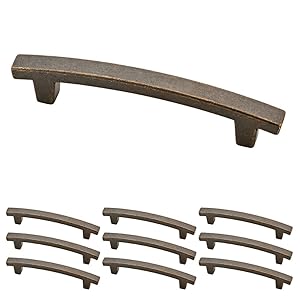 Franklin Brass P29615K-WCN-B Warm Chestnut Pierce Kitchen or Furniture Cabinet Hardware Drawer Handle Pull with 4-Inch Hole Centers, 10 pack