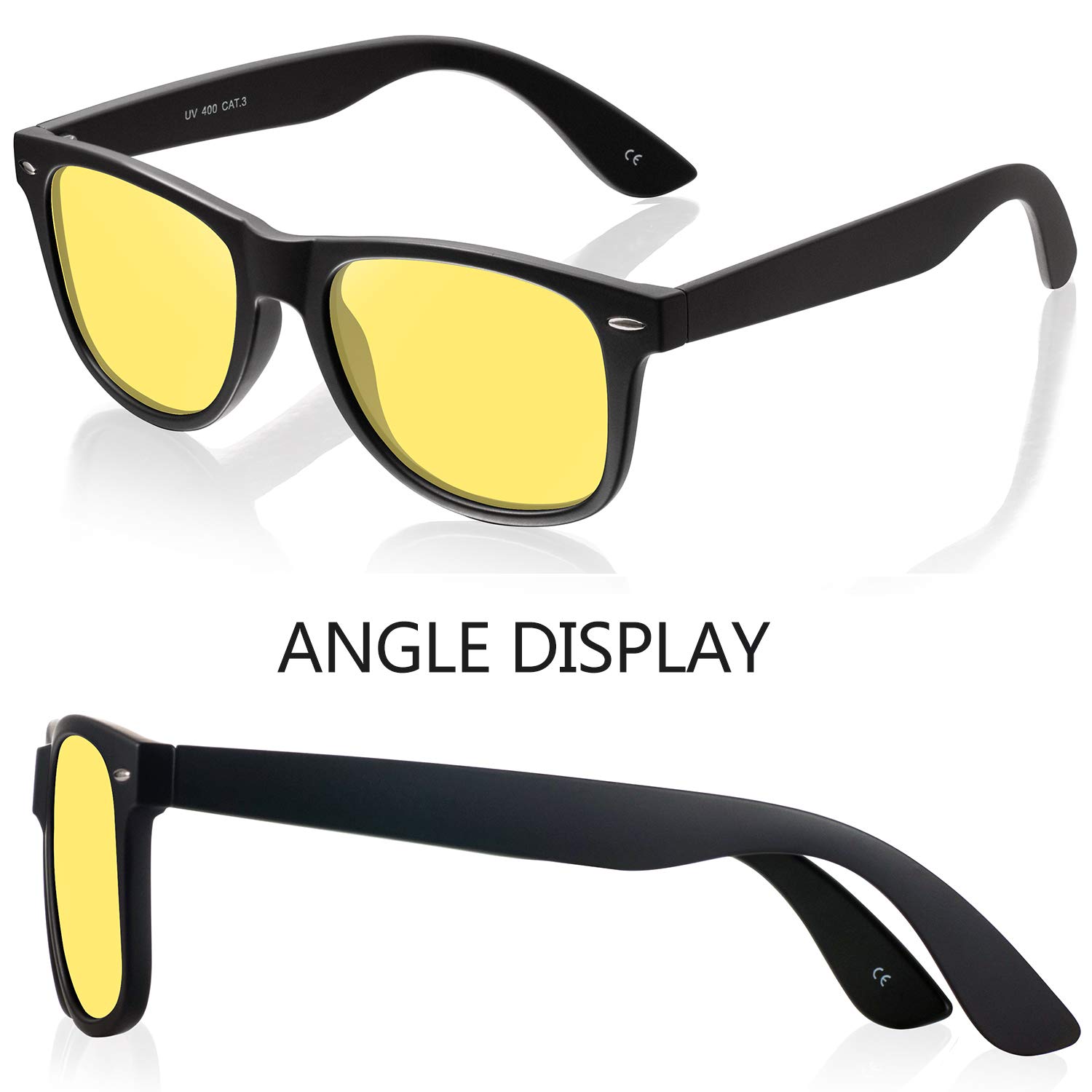 Night Vision Glasses for Driving Feirdio HD night driving glasses anti glare polarized mens women glasses