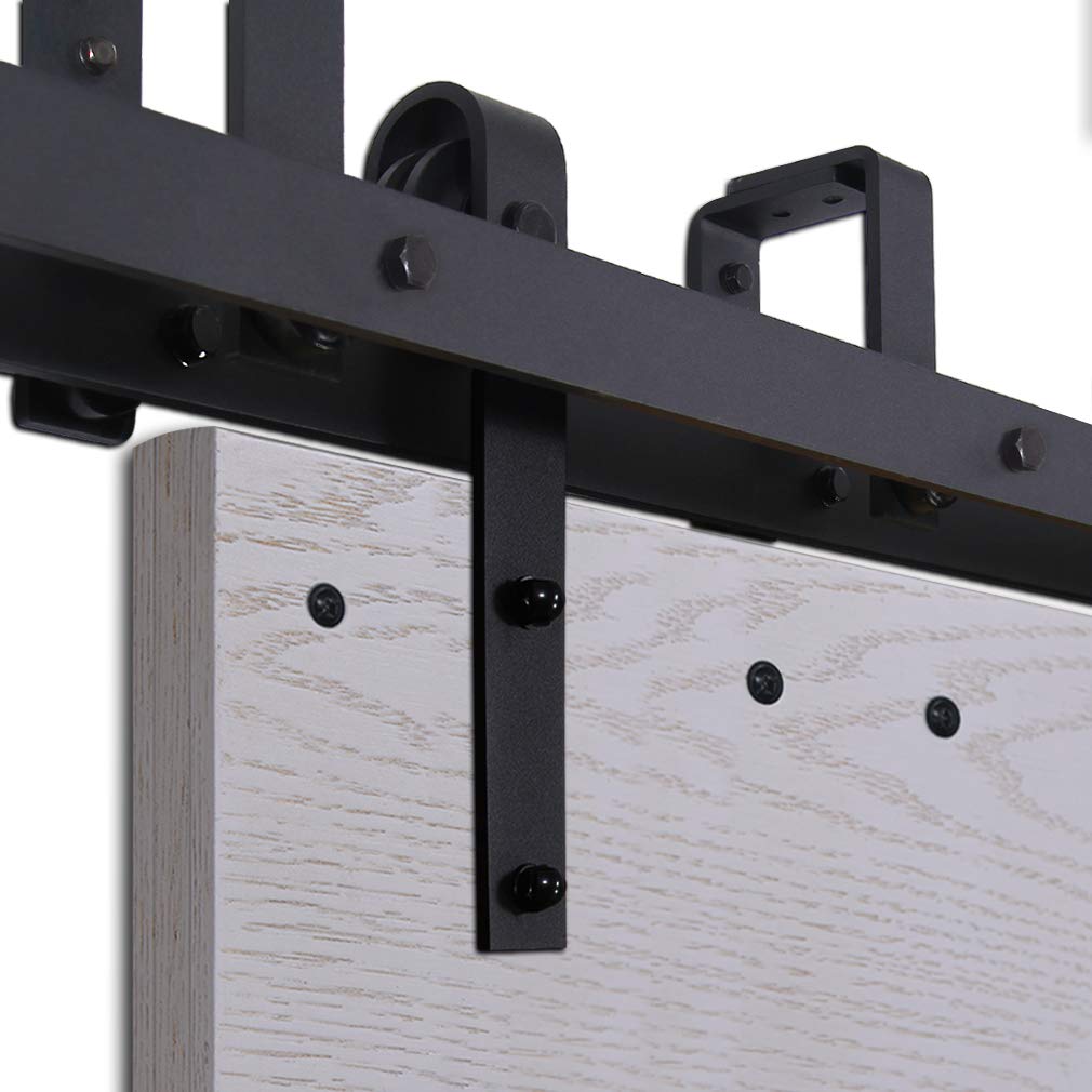 Portes CCJH 8FT244cm Bypass Quincaillerie Kit de Rail Roulette pour