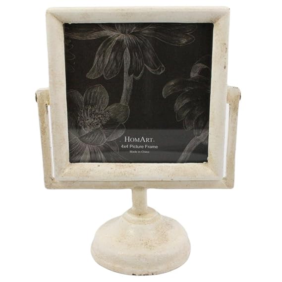 4"x4" Cast Iron Pedestal Photo Frame White Amazon.co.uk Kitchen & Home