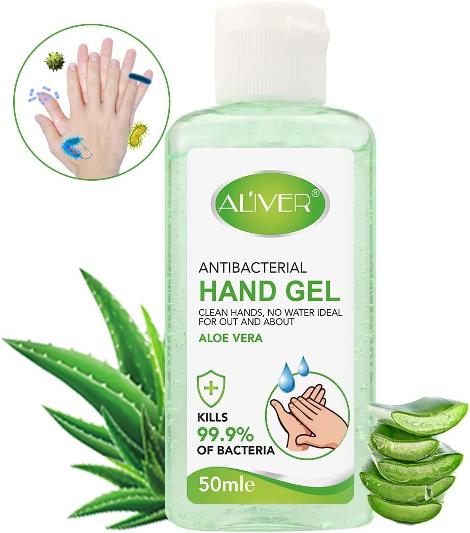 Hand Gel, Hand Sanitizer, Portable Household Hand Soaps, Effective 99.9% Kill Dirt Bacteria No-Wash Quick-Drying Soothing Gel 50ML(Green) (1 pack)