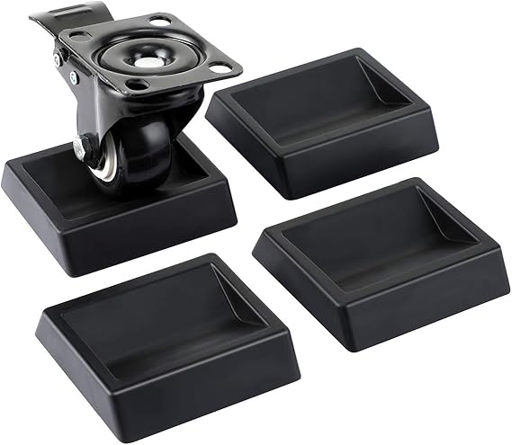Furniture Cups, Wheel Stoppers, Magicfour 4 Pack 3X3 ...