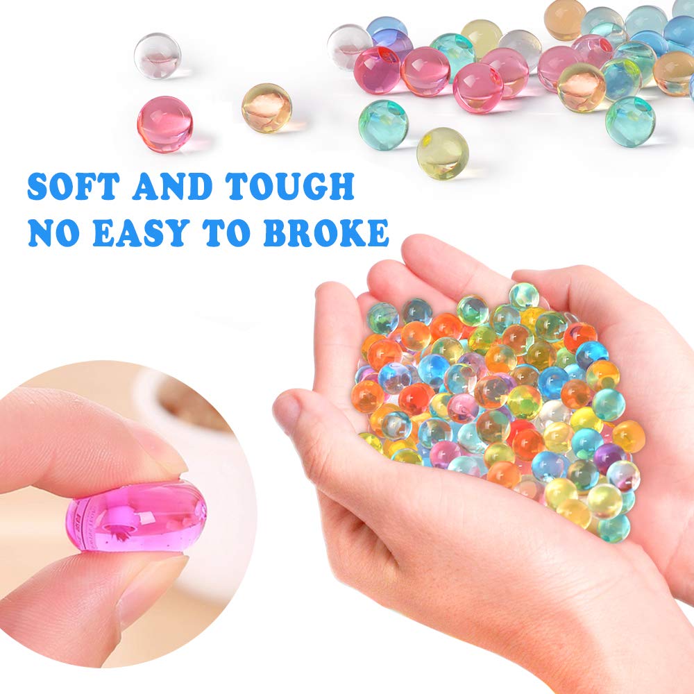 OCATO Water Beads Kits Rainbow Mix 30,000 Orbiez Beads Growing Balls, Jelly Water Gel Beads for Spa Refill, Kids Sensory Toys, Vases, Plant, Wedding and Home Décor, Updated Package with 2 Scoops