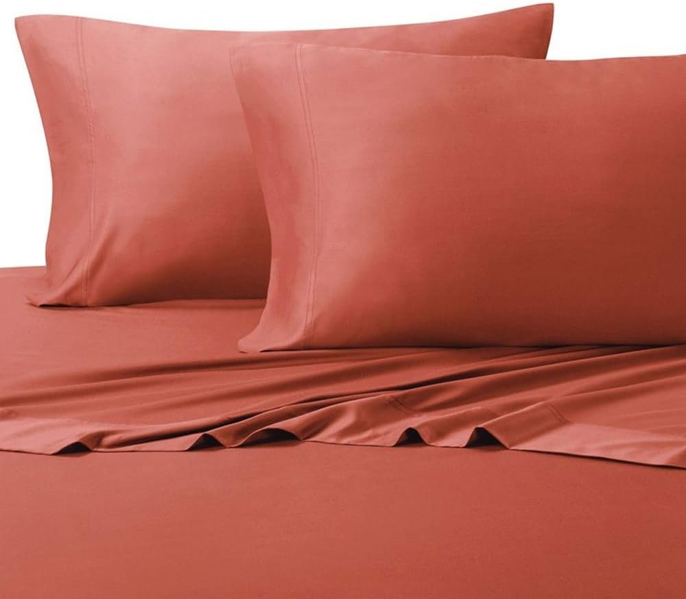 Royal's Solid Coral 600ThreadCount 2pc / Pair Standard