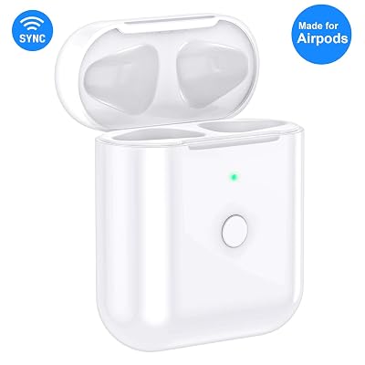 Wireless Airpods Charging Case Replacement Compatiple with for Airpod 2 1, Airpods Charger Case with Bluetooth Pairing Sync Button
