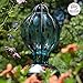 Best Home Products Hummingbird Feeder with Perch - Hand-Blown Glass Feeders | Treat ((Blue Black)