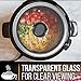 6 Quart Instant Pot Lid – 9in Universal Clear Pressure or Slow Cooker Cover | Instapot 6qt Accessory Duo, Plus, Ultra | Tempered Glass & Stainless Steel Lip | Spoon Holding Knob