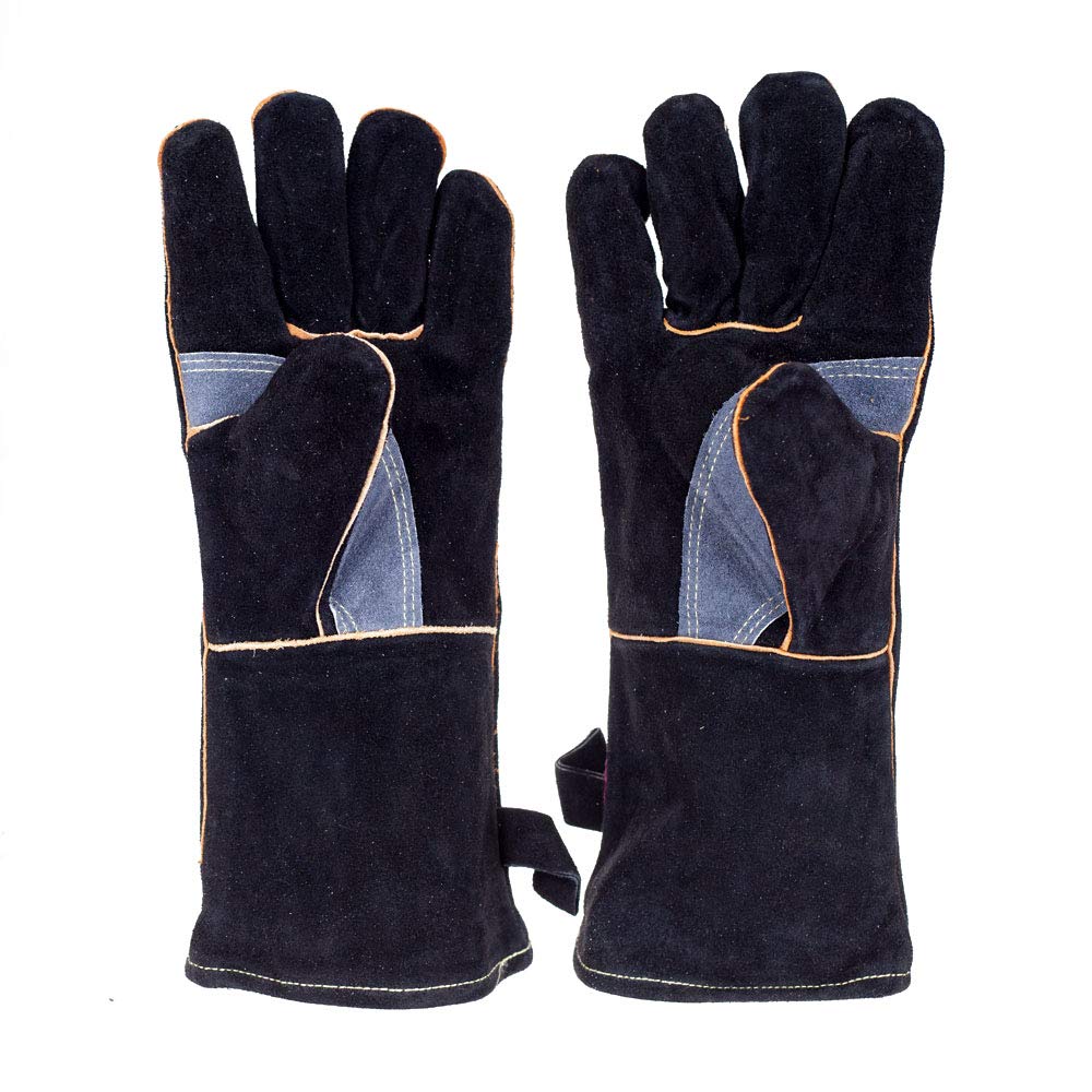 YOUYA Extreme Heat & Fire Resistant Gloves Leather with Kevlar Stitching,Perfect for Fireplace Stove, Oven, Grill, Welding - Image 3