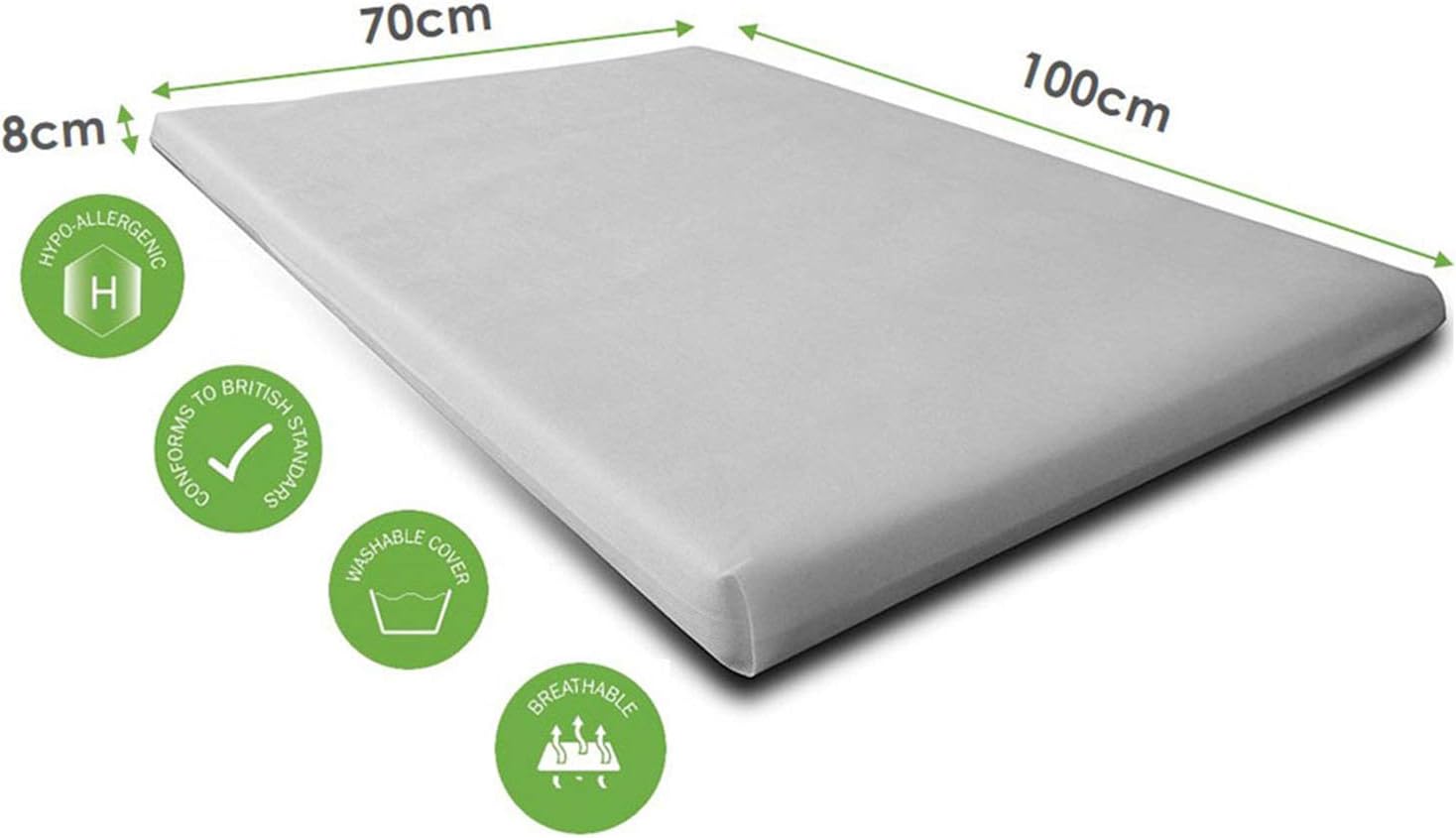 travel cot mattress 100 x 70