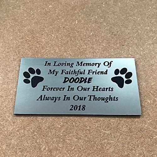Personalised engraved pet dog memorial remembrance sign plaque Amazon