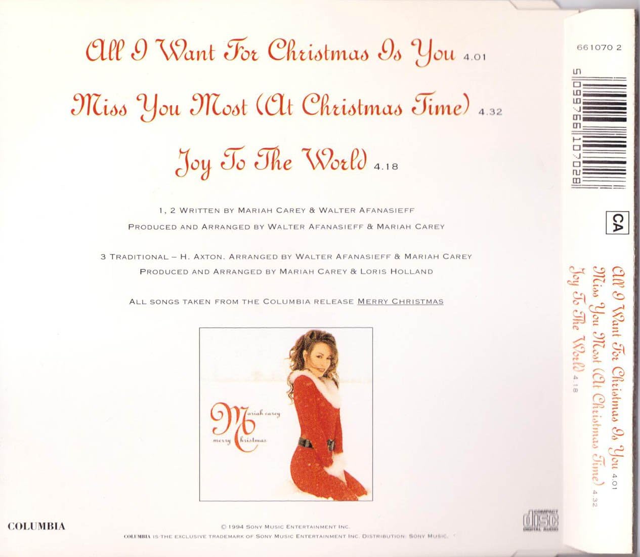 Amazon All I Want For Christmas Is You Carey Mariah 輸入盤 音楽