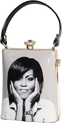 michelle obama purse black and white