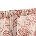jinchan Valance Curtain Kitchen Farmhouse Window Valance for Living Room Linen Scroll Paisley Valance for Bedroom Bathroom Floral Printed Tie Up Small Valance 2 Inch 1 Panel Rod Pocket Terra on Beige