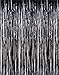 Super Z Outlet Metallic Tinsel Foil Fringe Party Curtain, 3.2 ft x 9.8 ft (Black)