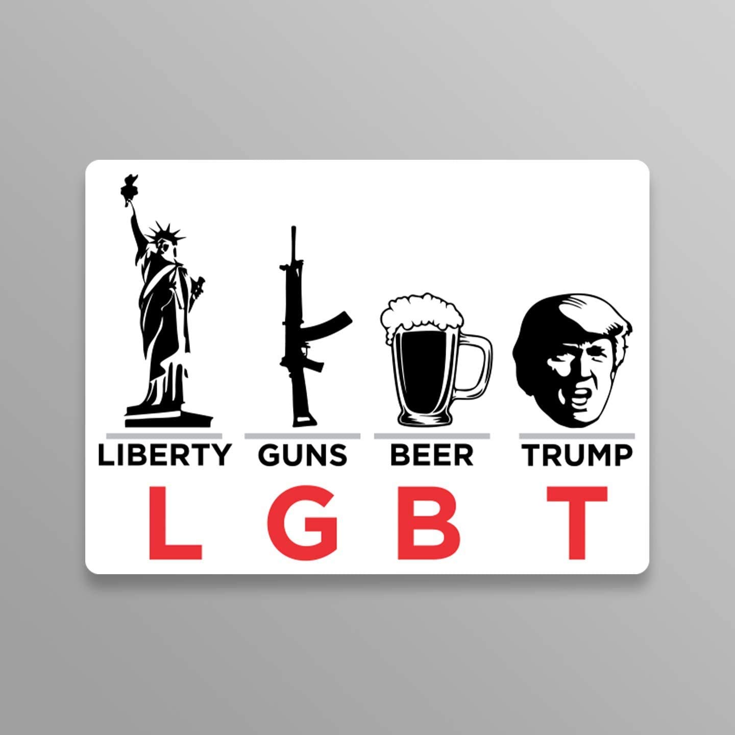 JMM Industries Trump Sticker Liberty Guns Beer Trump LGBT Vinyl Decal