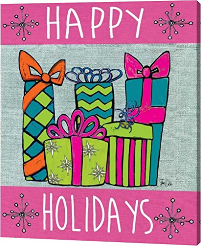 Happy Holidays by Shanni Welsh - 12"x14" Gallery Wrapped Giclee Canvas Art Print - Ready to Hang