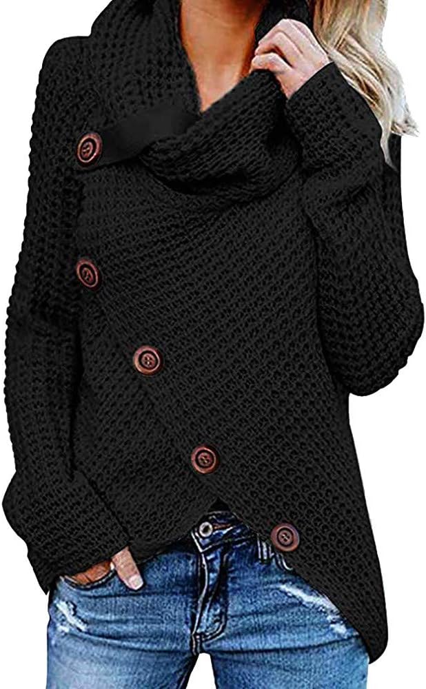 NEEDRA New Jumper Sweater Womens Outwear Coat Jacket Ladies Casual Sweatshirt Pullover Tops Blouse Shirt Cowl Neck Blouse Tops Knitted