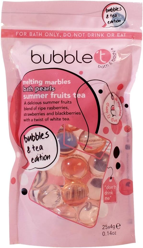 Bubble T Cosmetics Summer Fruits Tea Melting Bath Pearls (20 x 4g