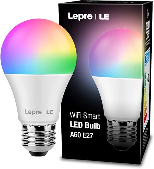 bombilla led inteligente wifi regulable le bombilla wifi e27 9w equivalente a 60w 16 millones de colores 806 lumen lampara wifi luz rgbw blanca