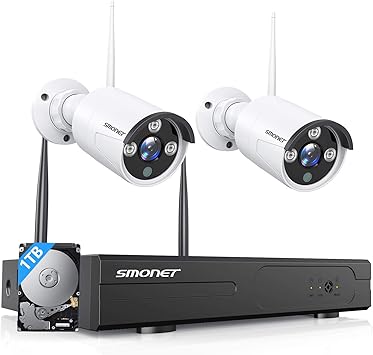 Amazon Co Jp ワイヤレス防犯カメラ 300万画素 Smonet 防犯カメラ 屋外 2台 監視カメラ Nvrレコーダー録画機セット 1296p 高画質 自由増設 8台まで 遠隔監視 Wifi Ip66 防塵 防水 ワイヤレス防犯カメラセット H 265 圧縮 常時録画 モーション録画 暗視撮影 業務用 家庭