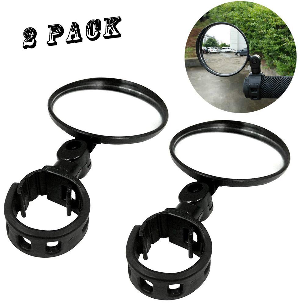 1 Pair Mini Handlebar End Glass Bike Mirrors Bicycle Cycling Folding