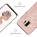 BENTOBEN Phone Case for Samsung Galaxy S9 Slim Protective Shockproof Phone Cases Luxury Glitter Sparkle Bling Pretty Cases Shiny Girly Phone Cover with Lanyard for Girls Women - Rose Gold