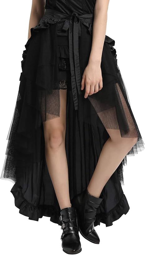 Belle Poque Falda Mujer Enagua Retro Encaje Victoriano Steampunk Lolita